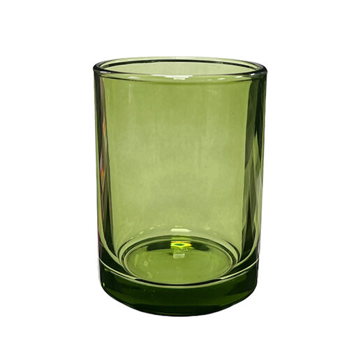 Candle glass olive green 280 ml /3.54x3.14in