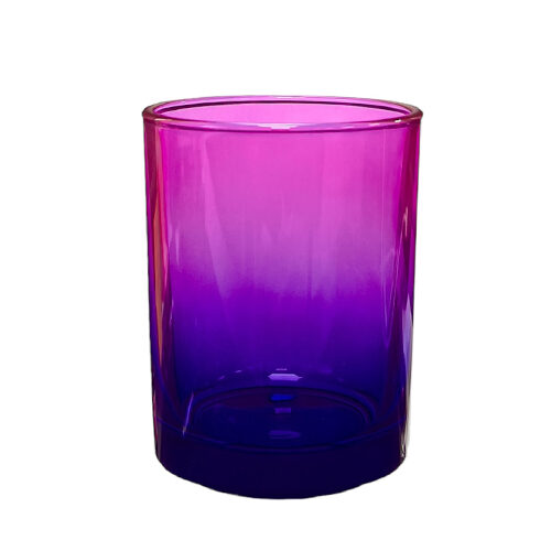 Candle glass Ombre pink-purple 280 ml /3.54x3.14in