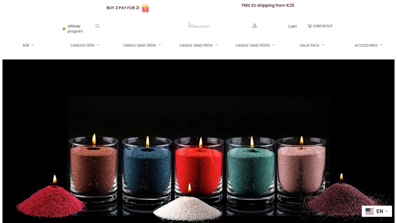 Screenshot from https://www.thecandledust.com
